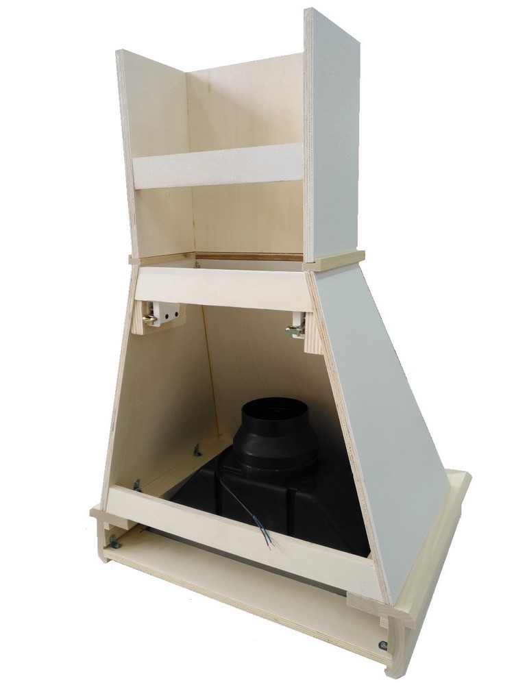 - Cappa classica STOCK 60 rustica legno frassino grezzo motore 218 mc/h